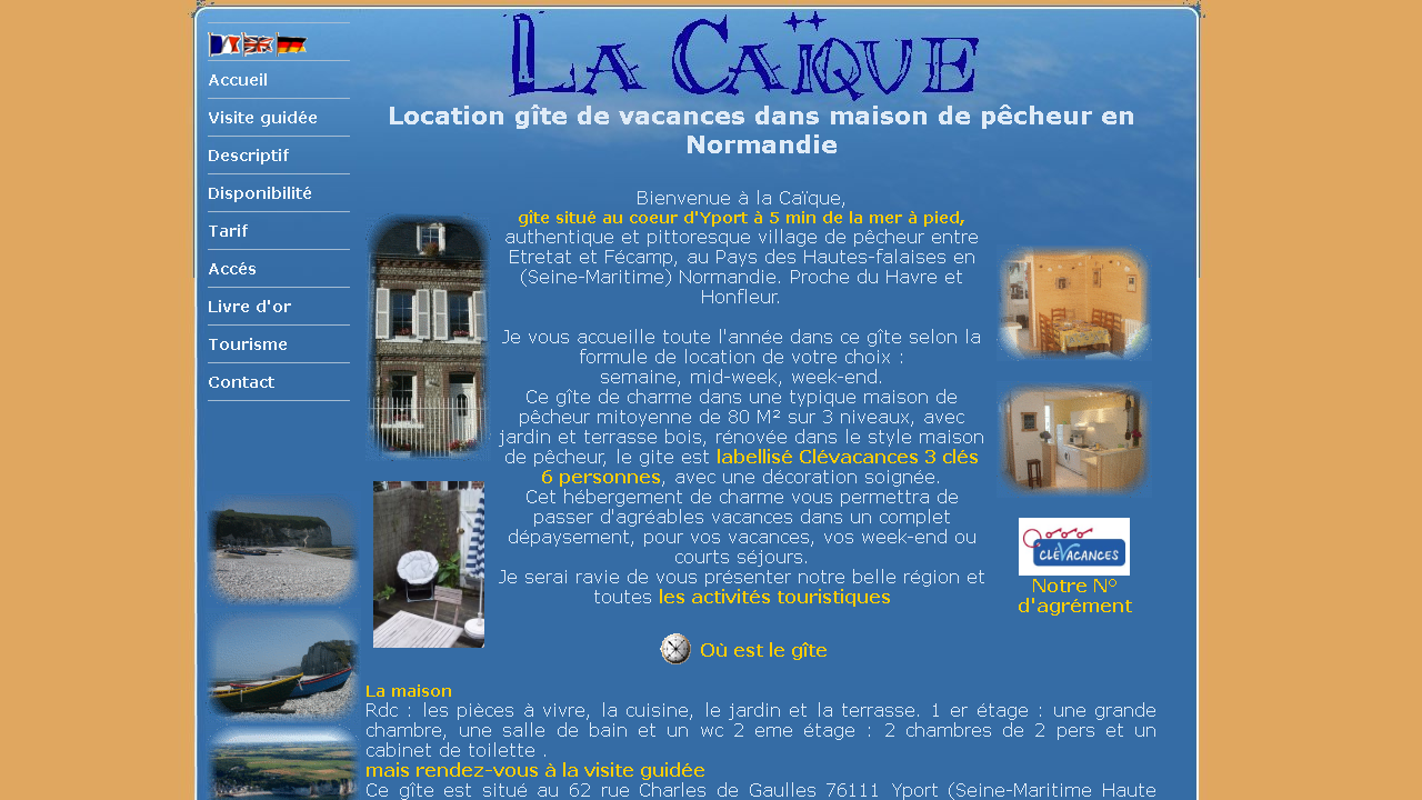 Capture d'écran de http://www.lacaique.com/